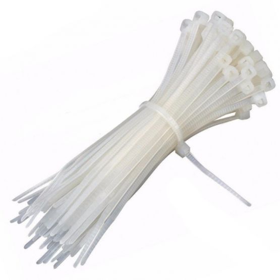Стяжки нейлоновые КСС 5х300 белые (100 шт.)