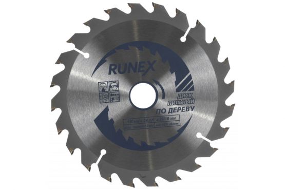 Диск пильный по дереву 150мм х 24 зуб х 16мм "Runex"