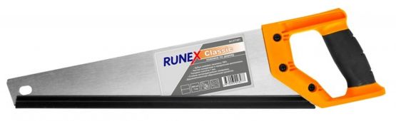 Ножовка по дереву 400 мм универс. заточка, 7 з/д закал. 2-компон. рук. "Runex Сlassic""