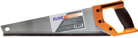 Ножовка по дереву 500 мм универс. заточка, 7 з/д закал. 2-компон. рук. "Runex Classic"