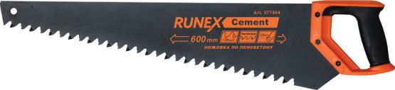 Ножовка по пенобетону 600 мм твердосплав. зубья "Runex Cement"
