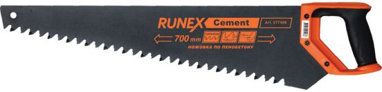 Ножовка по пенобетону 700 мм твердосплав. зубья "Runex Cement"